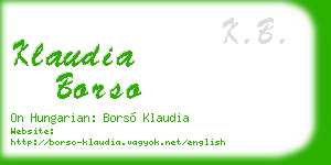 klaudia borso business card