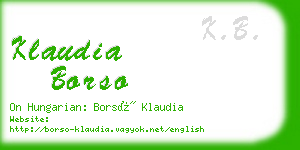 klaudia borso business card